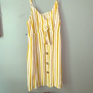 Yellow stripped dress!